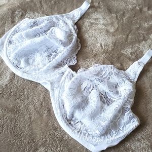 Elegant White Lace Bra